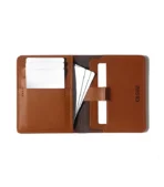 Dark brown leather men's wallet, stylish and durable accessory for everyday use.