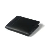 Full Black Color Men's Leather Wallet: Sleek, sophisticated design crafted from genuine leather