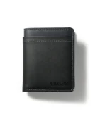 Full Black Color Men's Leather Wallet: Sleek, sophisticated design crafted from genuine leather