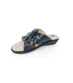 Luxury leather men's sandals with durable rubber sole