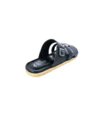 Stylish men's back belt sandals in black leather, perfect for all-day comfort and versatile style