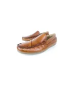 Premium brown leather loafers for men