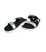 Stylish BLUE TYGA men's sandals in black and white with adjustable straps, cushioned footbed, and non-slip rubber sole. Perfect for casual and summer wear