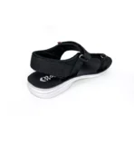 Premium leather belt sandals for men, black color