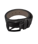 Brown genuine leather belt for men with a silver buckle, featuring a sleek and classic design. Ideal for both casual and formal wea