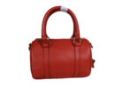 premium genuine leather brick red handbag