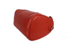 premium genuine leather brick red handbag