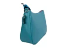 Teal Leather Zip Pouch – Stylish & Compact